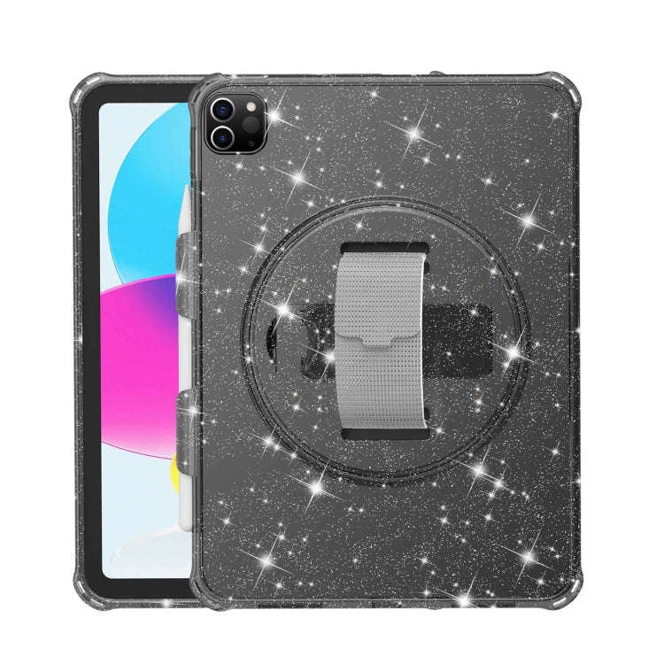Terminator Shockproof Glitter Powder Tablet Case with Grip Strap, For iPad Pro 11 2022 / 2021, Fo...