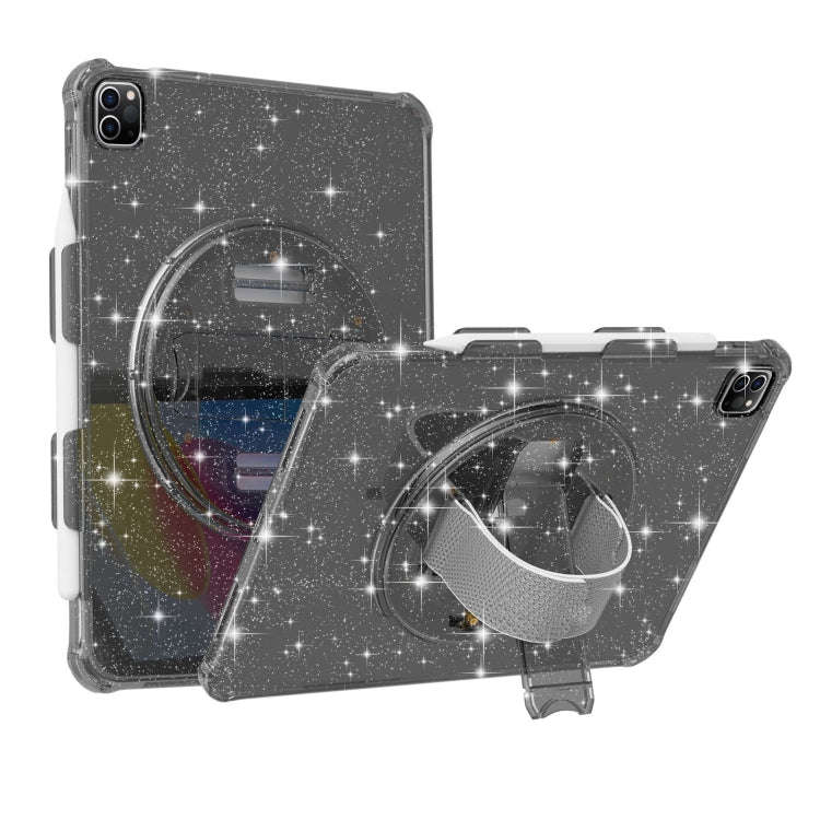 Terminator Shockproof Glitter Powder Tablet Case with Grip Strap, For iPad Pro 11 2022 / 2021, Fo...