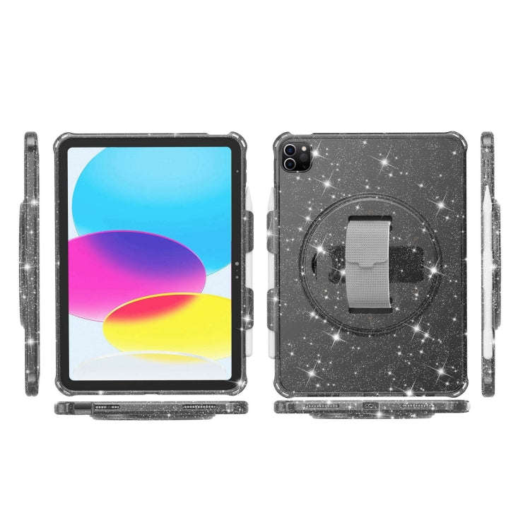 Terminator Shockproof Glitter Powder Tablet Case with Grip Strap, For iPad Pro 11 2022 / 2021, Fo...