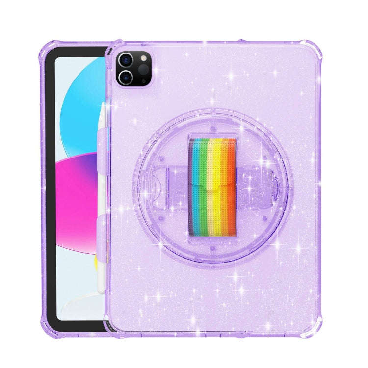 Terminator Shockproof Glitter Powder Tablet Case with Grip Strap, For iPad Pro 11 2022 / 2021, Fo...