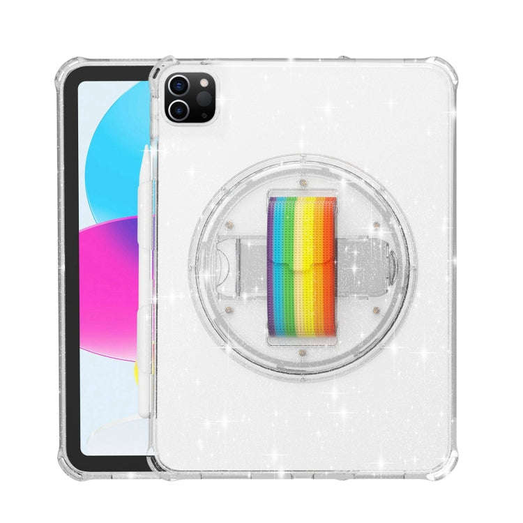 Terminator Shockproof Glitter Powder Tablet Case with Grip Strap, For iPad Pro 11 2022 / 2021, Fo...