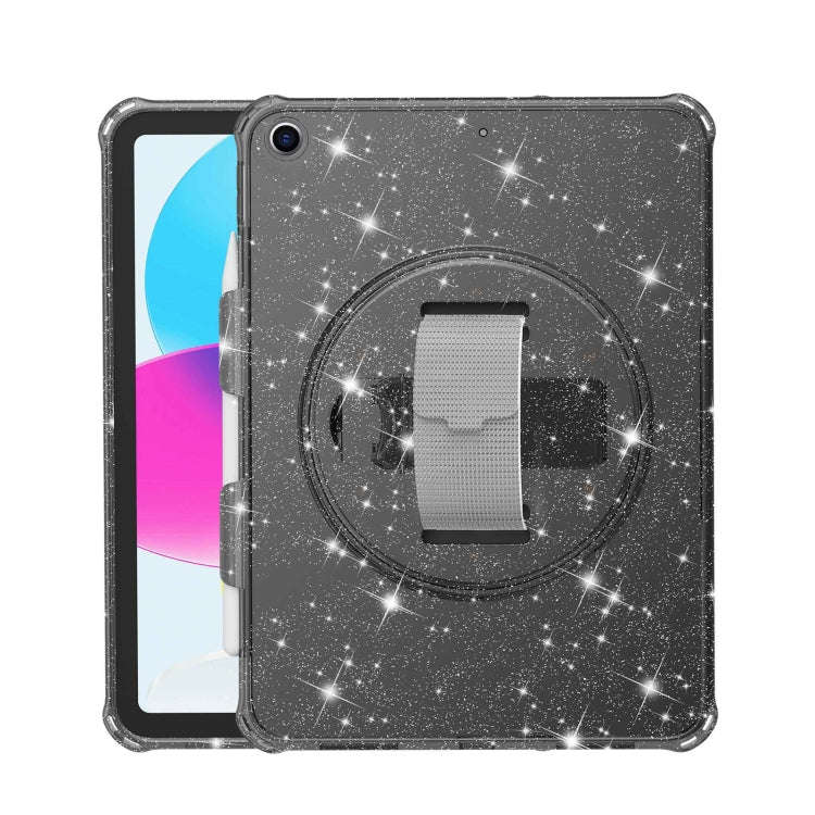 Terminator Shockproof Glitter Powder Tablet Case with Grip Strap, For iPad Pro 11 2022 / 2021, Fo...
