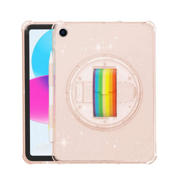 Terminator Shockproof Glitter Powder Tablet Case with Grip Strap, For iPad Pro 11 2022 / 2021, Fo...