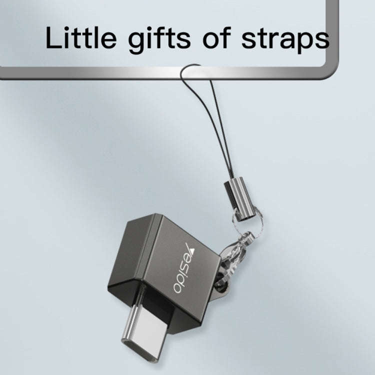 Yesido GS08 Type-C to USB 3.0 OTG Mini Connector Adapter with Keychain