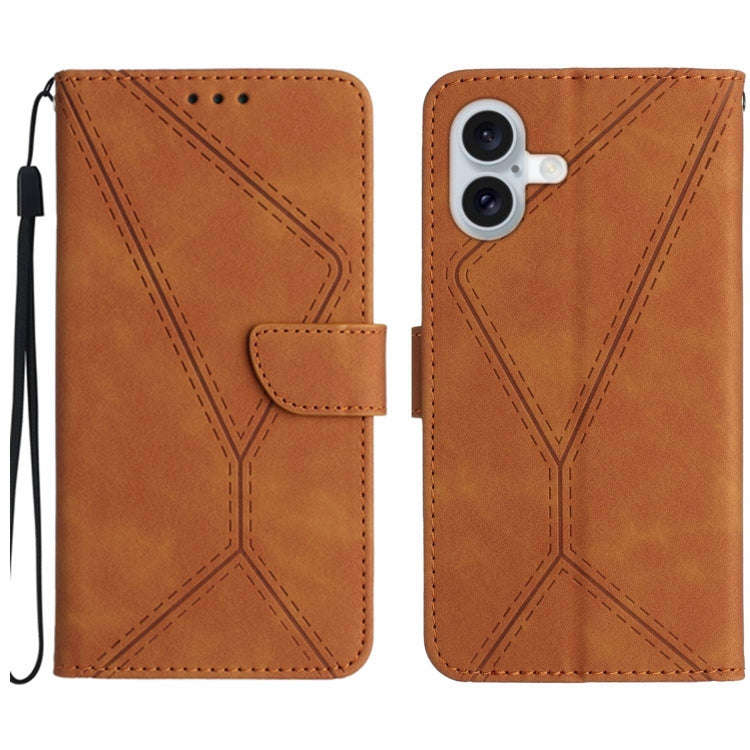 Stitching Embossed Leather Phone Case, For iPhone 17e / 16e, For iPhone 17 Pro Max, For iPhone 17...