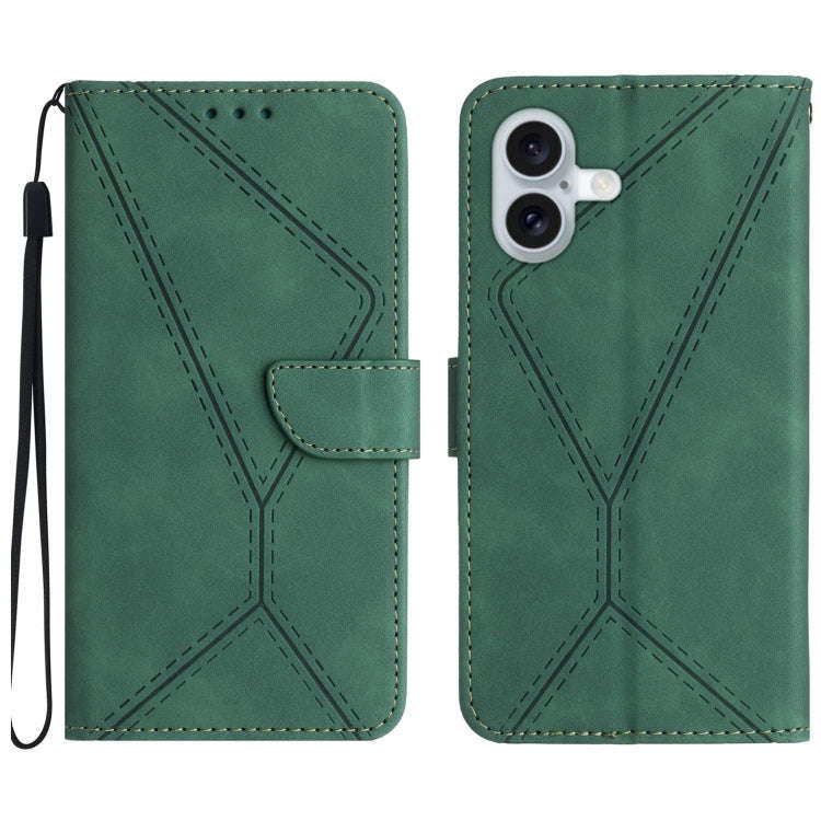 Stitching Embossed Leather Phone Case, For iPhone 17e / 16e, For iPhone 17 Pro Max, For iPhone 17...