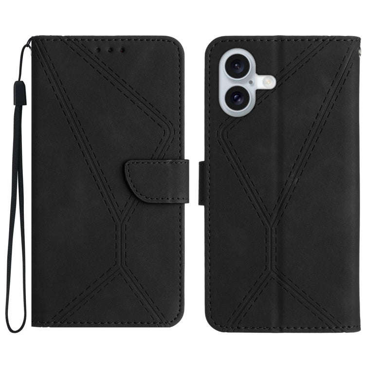 Stitching Embossed Leather Phone Case, For iPhone 17e / 16e, For iPhone 17 Pro Max, For iPhone 17...