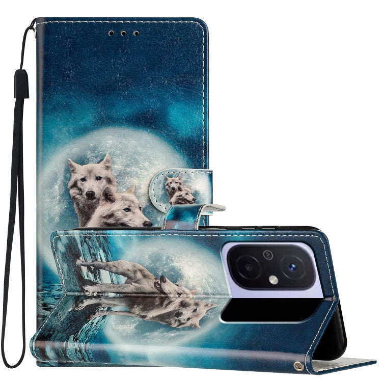 Colored Drawing Leather Phone Case, For Xiaomi Redmi 13C, For Xiaomi Redmi 12C, For Xiaomi Redmi ...