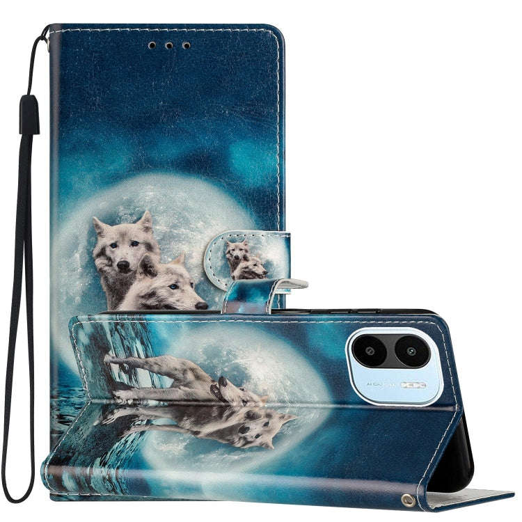 Colored Drawing Leather Phone Case, For Xiaomi Redmi  A1, For Xiaomi Redmi 10A, For Xiaomi Redmi ...