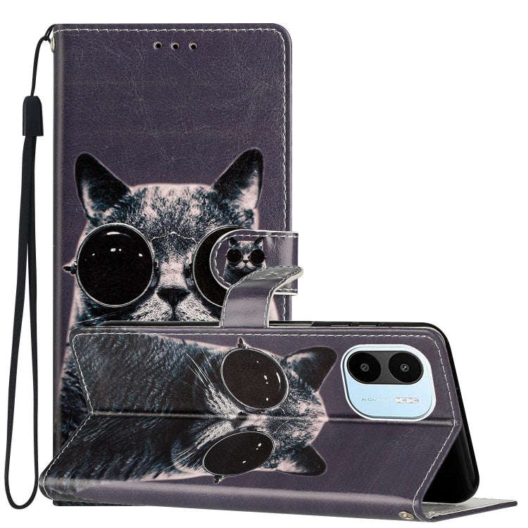 Colored Drawing Leather Phone Case, For Xiaomi Redmi  A1, For Xiaomi Redmi 10A, For Xiaomi Redmi ...