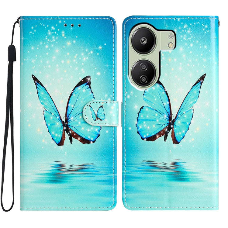 Colored Drawing Leather Phone Case, For Xiaomi Redmi 13C, For Xiaomi Redmi 12C, For Xiaomi Redmi ...
