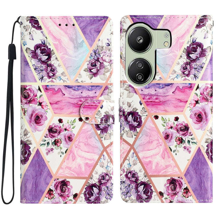 Colored Drawing Leather Phone Case, For Xiaomi Redmi 13C, For Xiaomi Redmi 12C, For Xiaomi Redmi ...