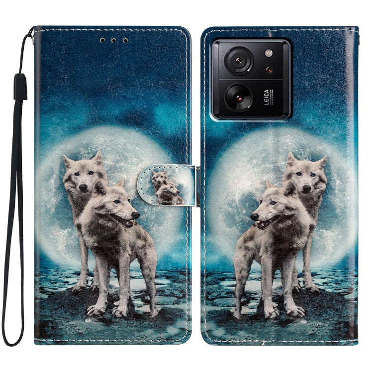 Colored Drawing Leather Phone Case, For Xiaomi Redmi 13C, For Xiaomi Redmi 12C, For Xiaomi Redmi ...