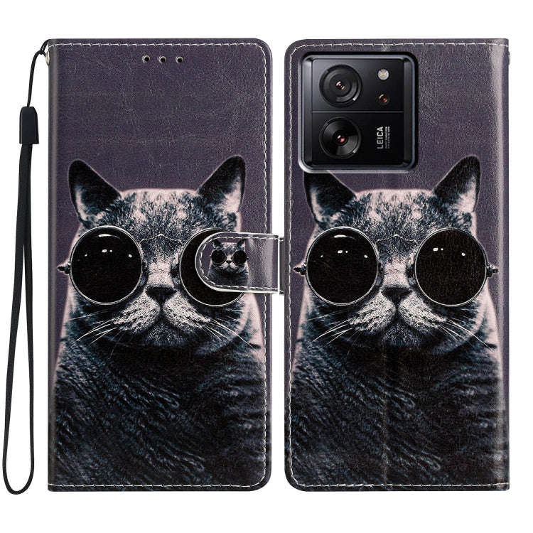 Colored Drawing Leather Phone Case, For Xiaomi Redmi 13C, For Xiaomi Redmi 12C, For Xiaomi Redmi ...