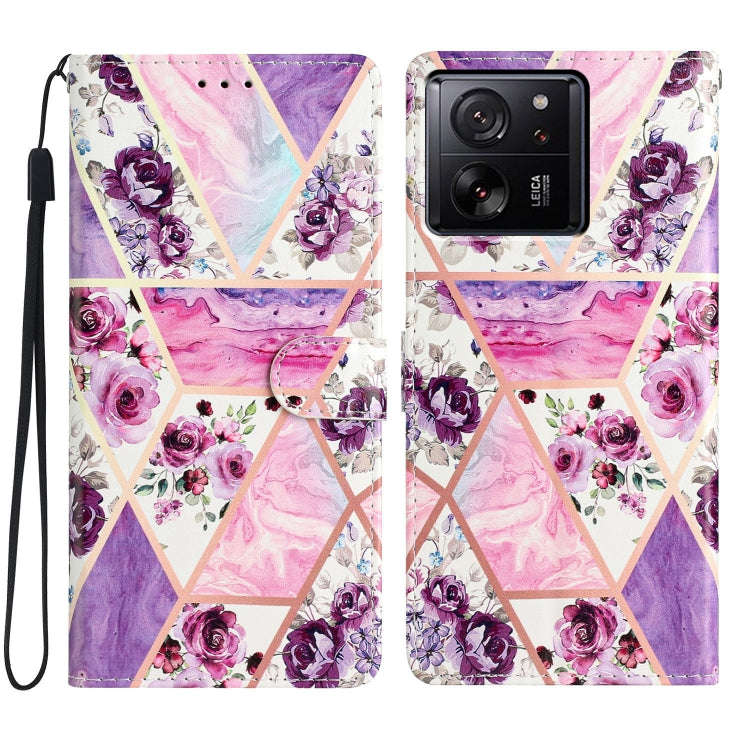 Colored Drawing Leather Phone Case, For Xiaomi Redmi 13C, For Xiaomi Redmi 12C, For Xiaomi Redmi ...