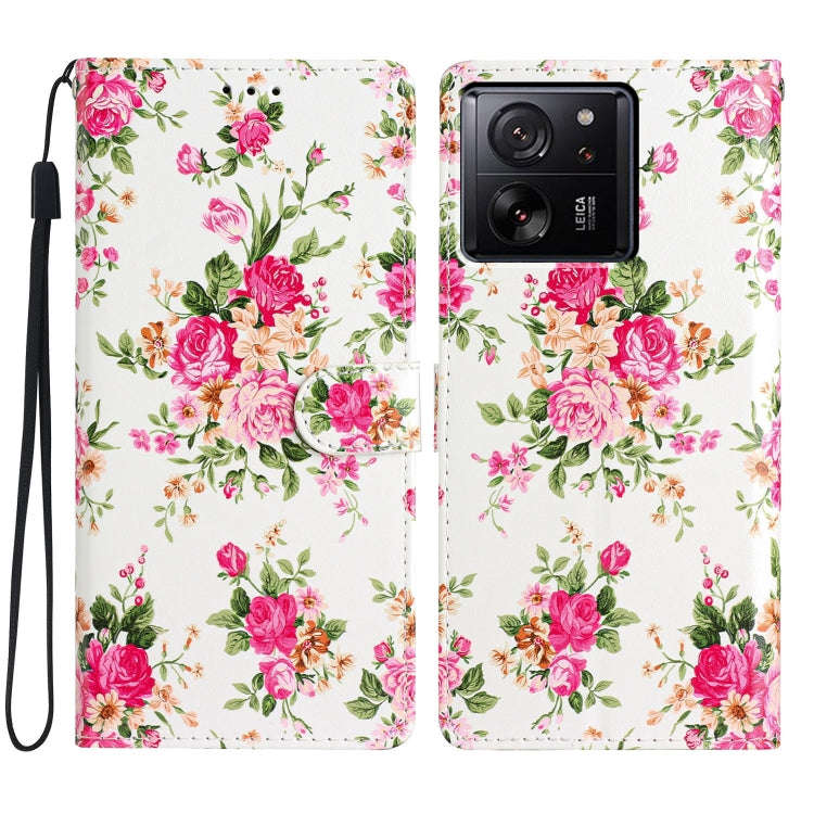 Colored Drawing Leather Phone Case, For Xiaomi Redmi 13C, For Xiaomi Redmi 12C, For Xiaomi Redmi ...