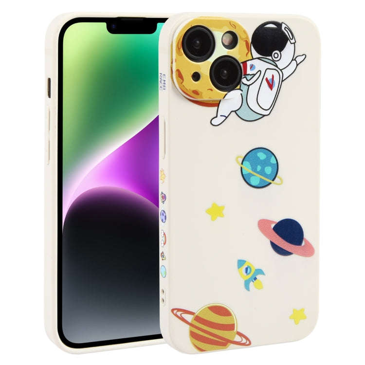 Hug Moon Astronaut Pattern TPU Phone Case, For iPhone 14 Plus, For iPhone 14, For iPhone 14 Pro, ...