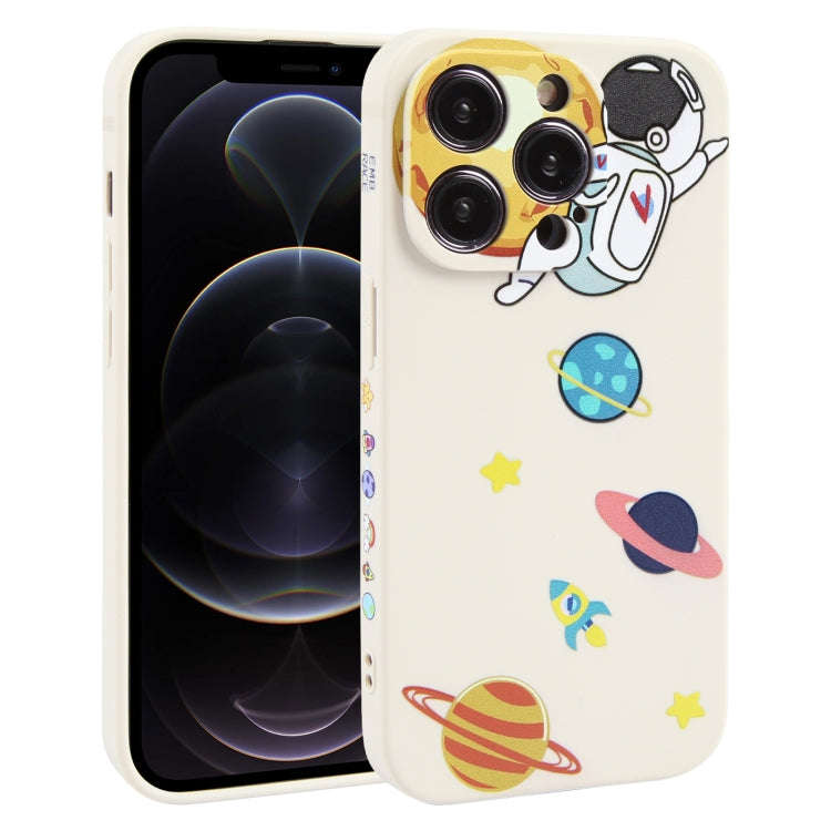 Hug Moon Astronaut Pattern TPU Phone Case, For iPhone 14 Plus, For iPhone 14, For iPhone 14 Pro, ...