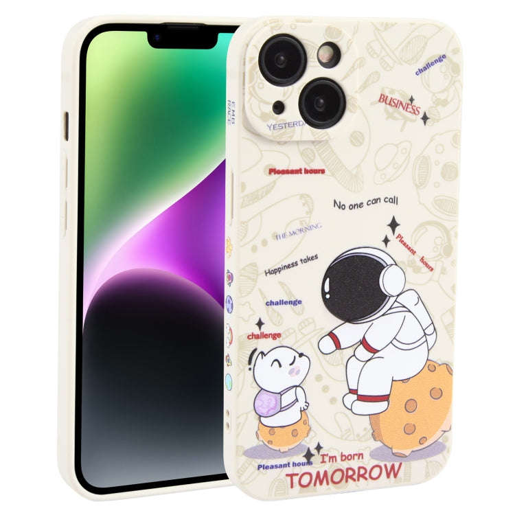 Astronaut Pattern Frosted TPU Phone Case, For iPhone 14 Plus, For iPhone 14, For iPhone 14 Pro, F...