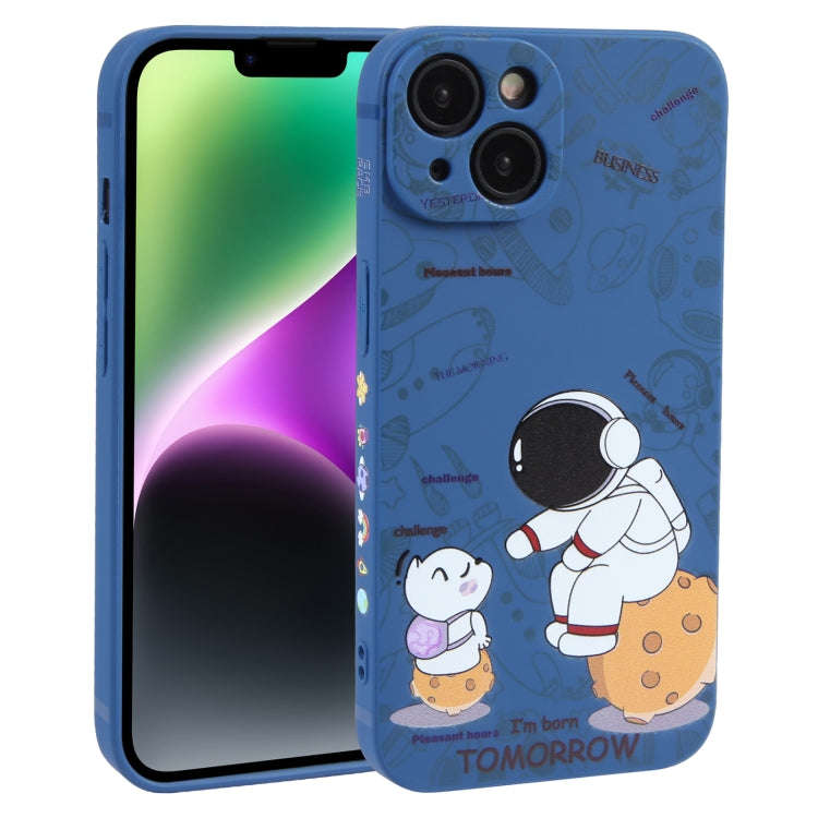 Astronaut Pattern Frosted TPU Phone Case, For iPhone 14 Plus, For iPhone 14, For iPhone 14 Pro, F...