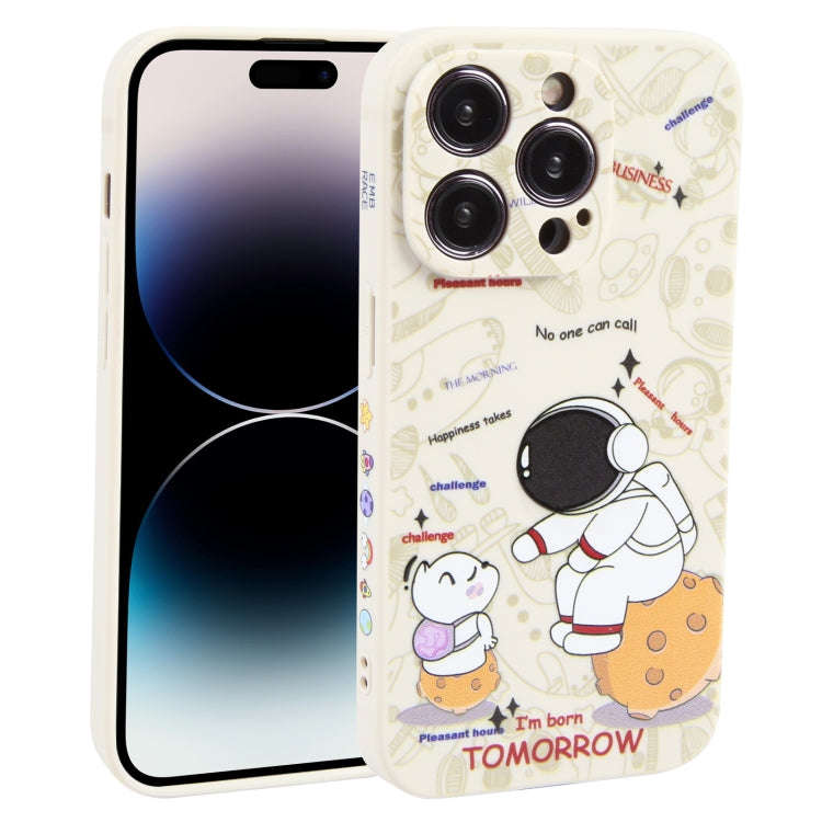 Astronaut Pattern Frosted TPU Phone Case, For iPhone 14 Plus, For iPhone 14, For iPhone 14 Pro, F...