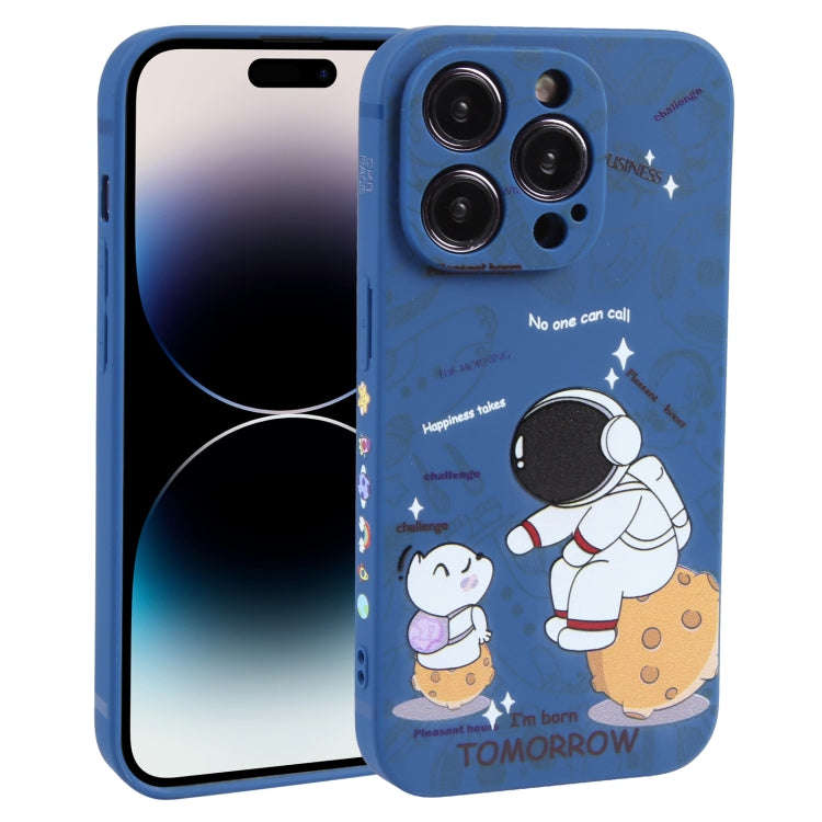 Astronaut Pattern Frosted TPU Phone Case, For iPhone 14 Plus, For iPhone 14, For iPhone 14 Pro, F...