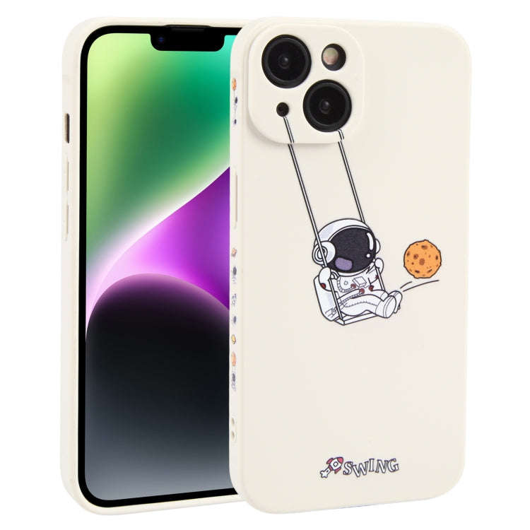 Astronaut Swinging Pattern TPU Phone Case, For iPhone 14 Plus, For iPhone 14, For iPhone 14 Pro, ...
