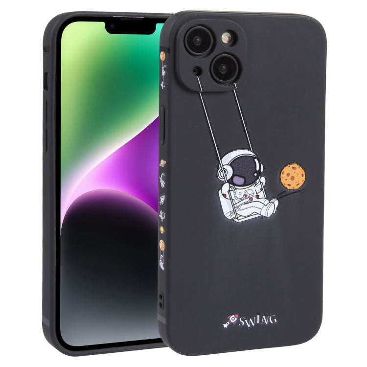Astronaut Swinging Pattern TPU Phone Case, For iPhone 14 Plus, For iPhone 14, For iPhone 14 Pro, ...