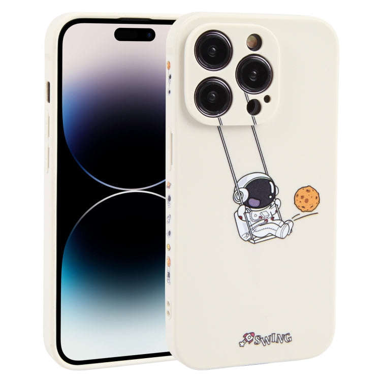 Astronaut Swinging Pattern TPU Phone Case, For iPhone 14 Plus, For iPhone 14, For iPhone 14 Pro, ...