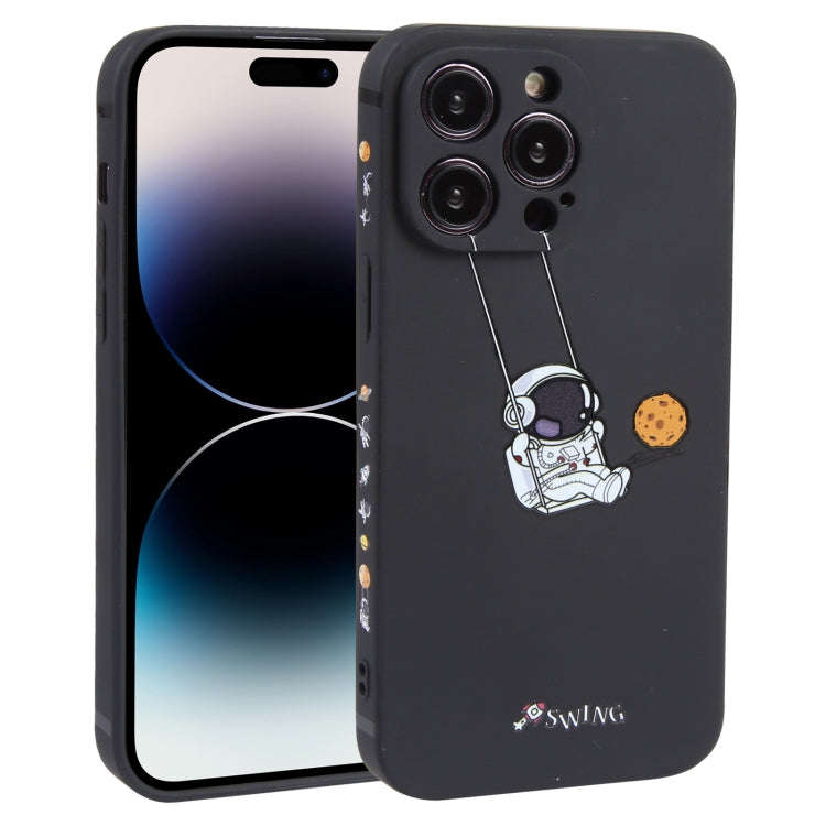 Astronaut Swinging Pattern TPU Phone Case, For iPhone 14 Plus, For iPhone 14, For iPhone 14 Pro, ...