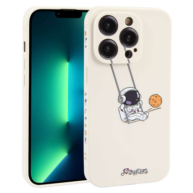 Astronaut Swinging Pattern TPU Phone Case, For iPhone 14 Plus, For iPhone 14, For iPhone 14 Pro, ...