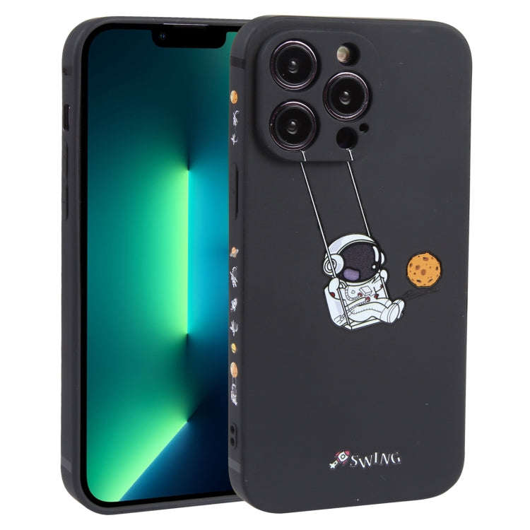 Astronaut Swinging Pattern TPU Phone Case, For iPhone 14 Plus, For iPhone 14, For iPhone 14 Pro, ...