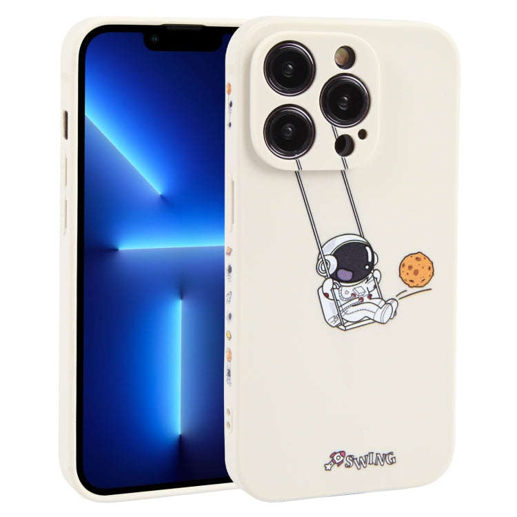 Astronaut Swinging Pattern TPU Phone Case, For iPhone 14 Plus, For iPhone 14, For iPhone 14 Pro, ...