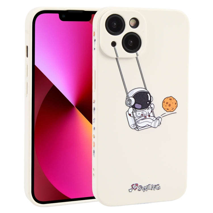 Astronaut Swinging Pattern TPU Phone Case, For iPhone 14 Plus, For iPhone 14, For iPhone 14 Pro, ...