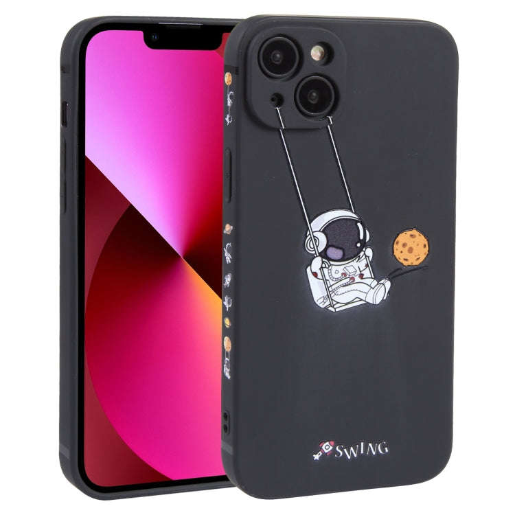 Astronaut Swinging Pattern TPU Phone Case, For iPhone 14 Plus, For iPhone 14, For iPhone 14 Pro, ...