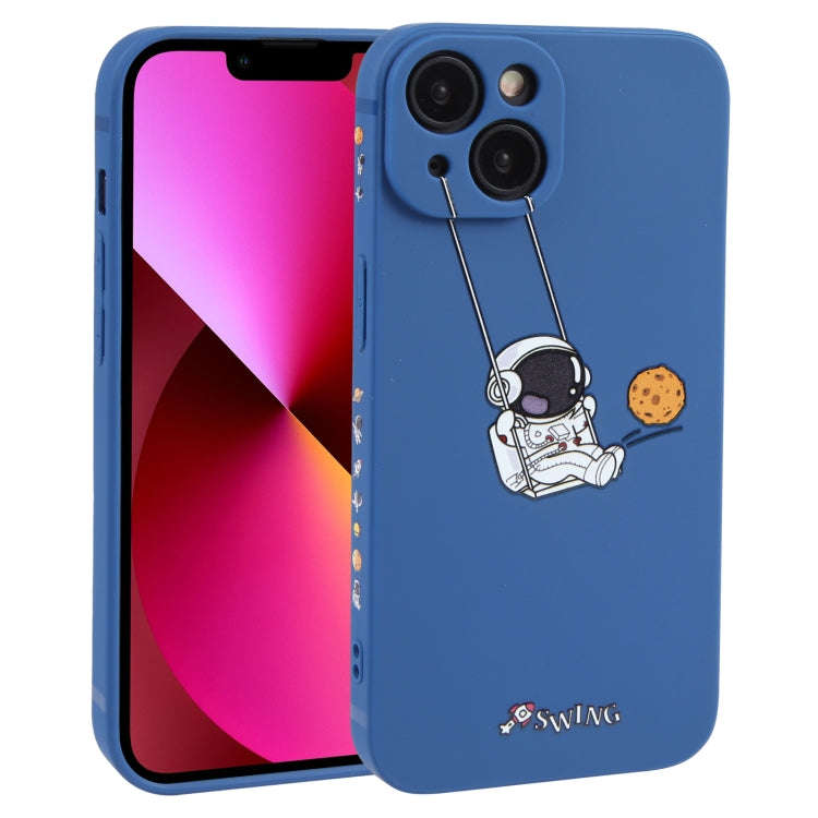 Astronaut Swinging Pattern TPU Phone Case, For iPhone 14 Plus, For iPhone 14, For iPhone 14 Pro, ...