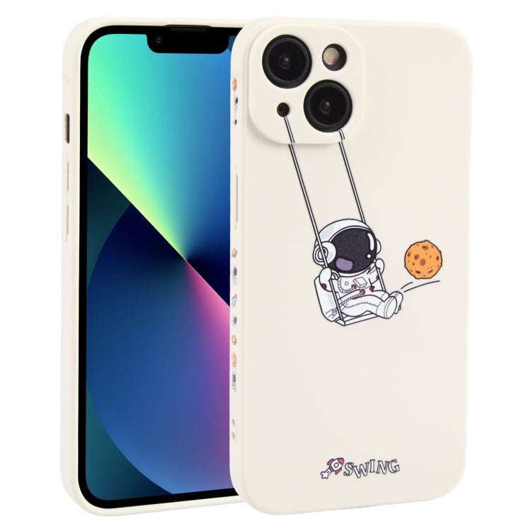 Astronaut Swinging Pattern TPU Phone Case, For iPhone 14 Plus, For iPhone 14, For iPhone 14 Pro, ...