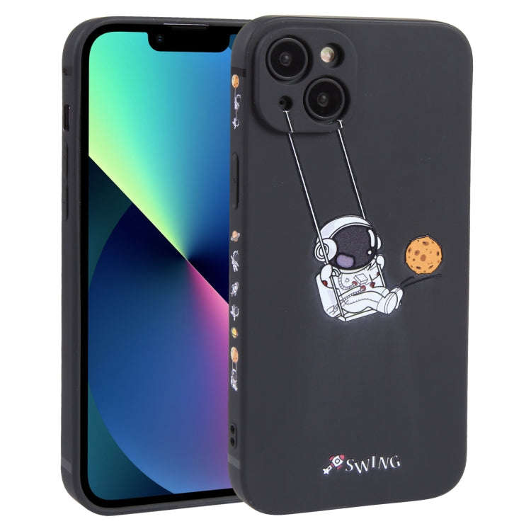 Astronaut Swinging Pattern TPU Phone Case, For iPhone 14 Plus, For iPhone 14, For iPhone 14 Pro, ...