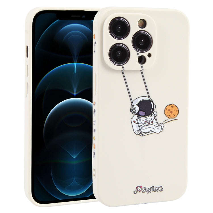 Astronaut Swinging Pattern TPU Phone Case, For iPhone 14 Plus, For iPhone 14, For iPhone 14 Pro, ...