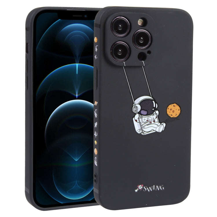 Astronaut Swinging Pattern TPU Phone Case, For iPhone 14 Plus, For iPhone 14, For iPhone 14 Pro, ...
