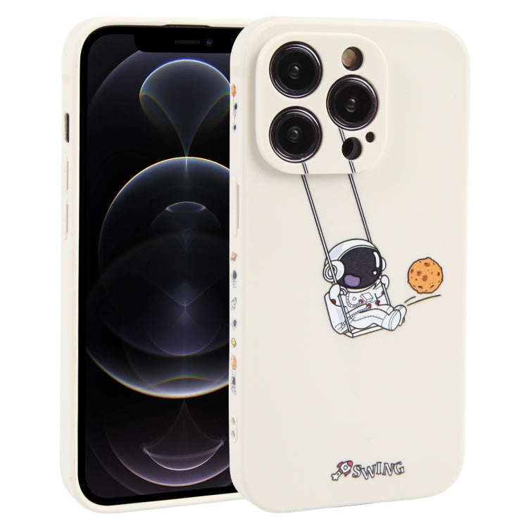 Astronaut Swinging Pattern TPU Phone Case, For iPhone 14 Plus, For iPhone 14, For iPhone 14 Pro, ...