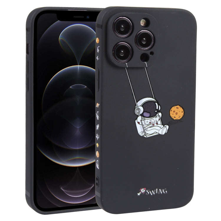 Astronaut Swinging Pattern TPU Phone Case, For iPhone 14 Plus, For iPhone 14, For iPhone 14 Pro, ...