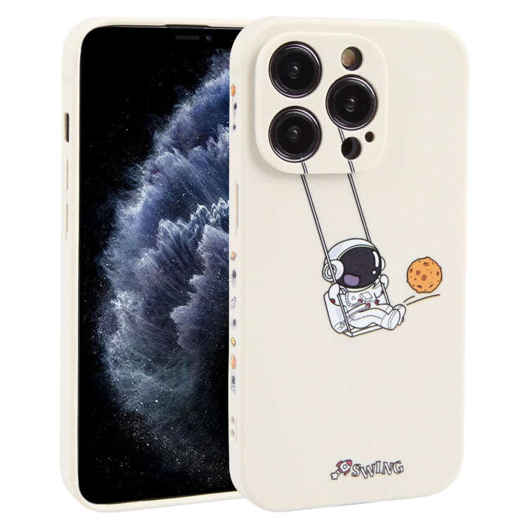 Astronaut Swinging Pattern TPU Phone Case, For iPhone 14 Plus, For iPhone 14, For iPhone 14 Pro, ...