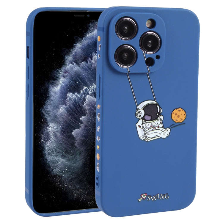 Astronaut Swinging Pattern TPU Phone Case, For iPhone 14 Plus, For iPhone 14, For iPhone 14 Pro, ...