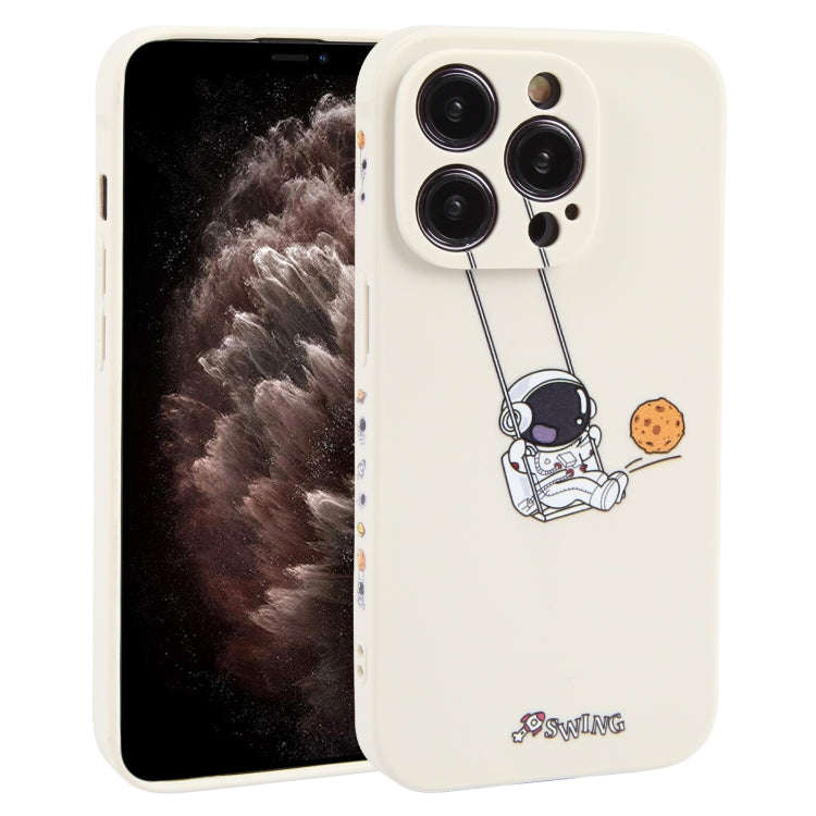 Astronaut Swinging Pattern TPU Phone Case, For iPhone 14 Plus, For iPhone 14, For iPhone 14 Pro, ...