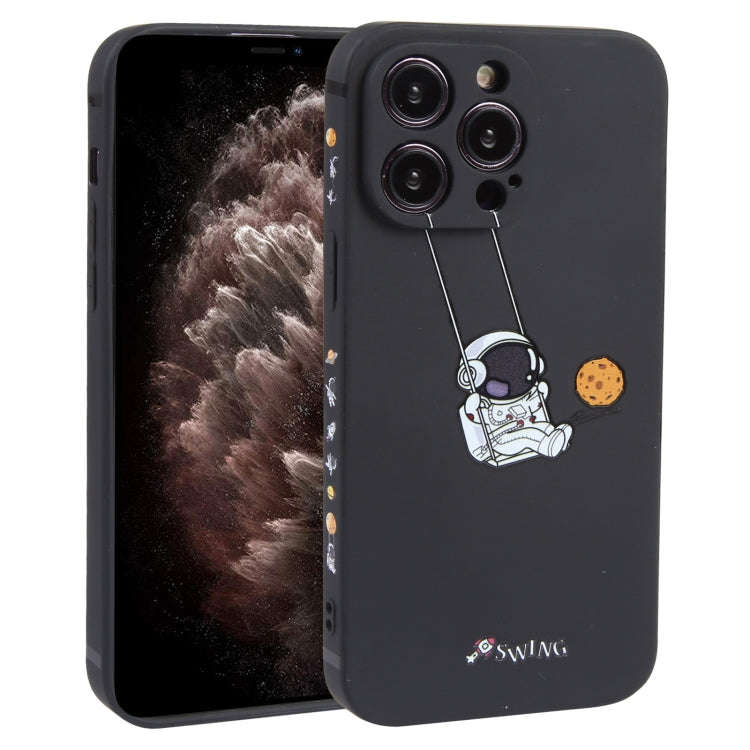 Astronaut Swinging Pattern TPU Phone Case, For iPhone 14 Plus, For iPhone 14, For iPhone 14 Pro, ...