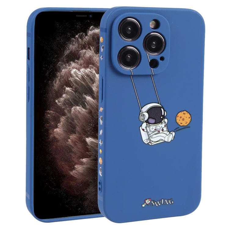 Astronaut Swinging Pattern TPU Phone Case, For iPhone 14 Plus, For iPhone 14, For iPhone 14 Pro, ...