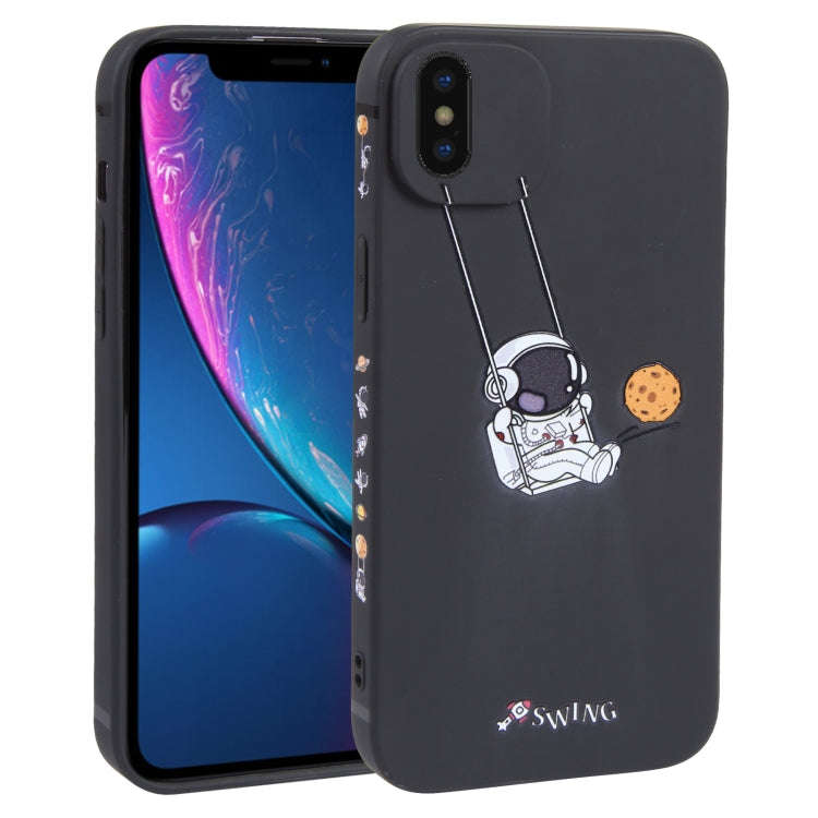 Astronaut Swinging Pattern TPU Phone Case, For iPhone XS / X, For iPhone XR, For iPhone XS Max, F...