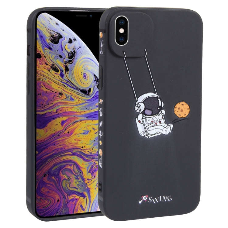 Astronaut Swinging Pattern TPU Phone Case, For iPhone XS / X, For iPhone XR, For iPhone XS Max, F...