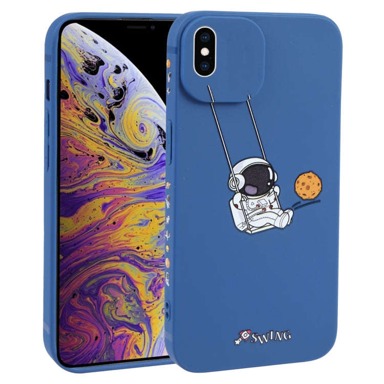 Astronaut Swinging Pattern TPU Phone Case, For iPhone XS / X, For iPhone XR, For iPhone XS Max, F...